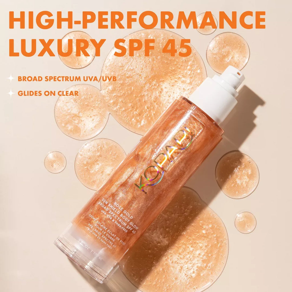Rose Gold Sun Shield Body Glow Sunscreen SPF 45